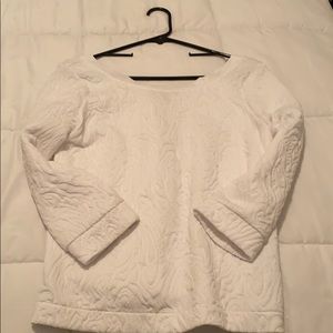 White sweater top